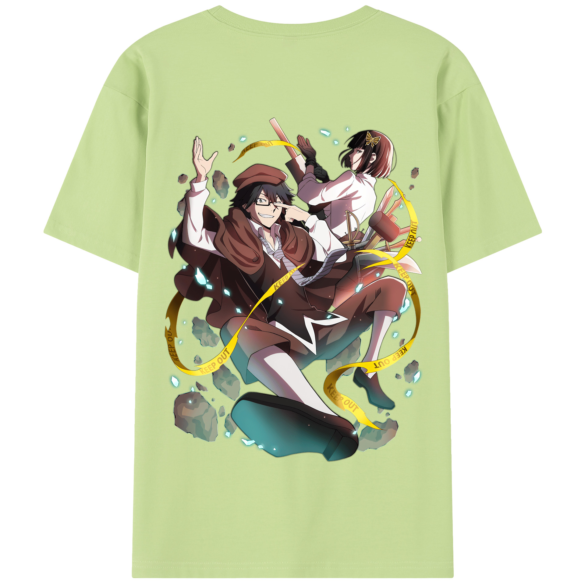 （画像用） 文豪ストレイドッグス Bungo Stray Dogs 綿100％半袖Tシャツ（背面プリント）